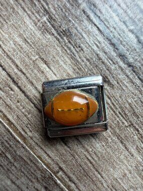Vintage Italian Stainless Steel Charm With Football